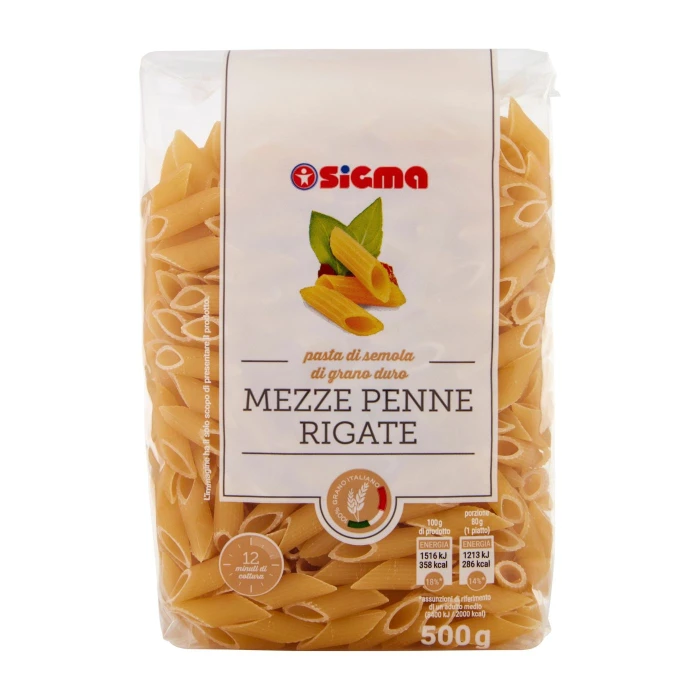 Mezze penne rigate sigma 500 gr