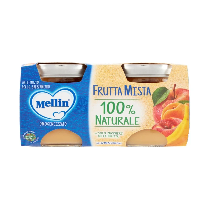 MELLIN Omogeneizzato di Frutta Mista 2 x 100 g